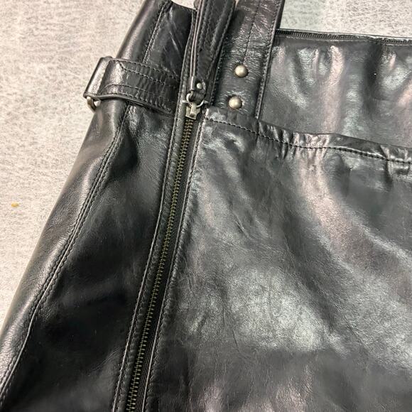 Kenneth Cole Black Leather Tote Bag - Picture 2 of 7